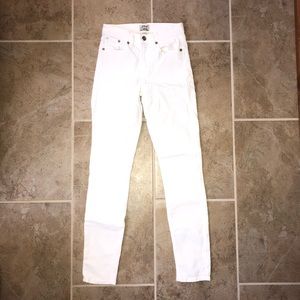 J. Crew White Toothpick High-Rise Jeans